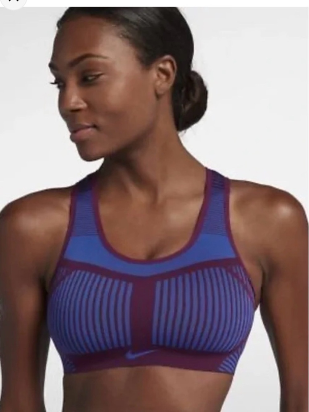 Nike FE/NOM Flyknit Womens Blue High Support Sports Bra M